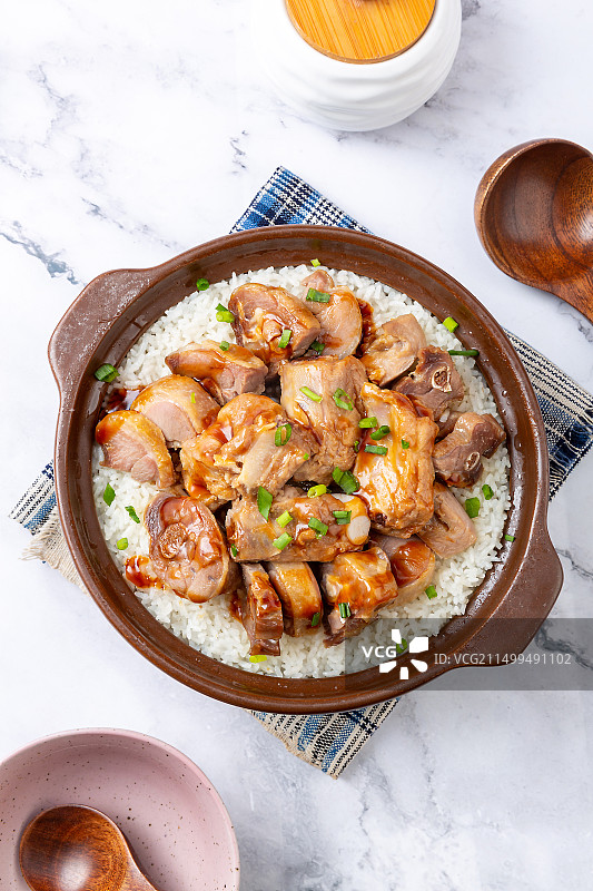 排骨腊鸭煲仔饭图片素材
