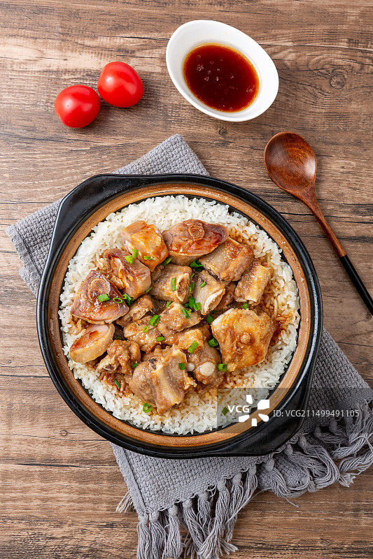 排骨腊鸭煲仔饭图片素材