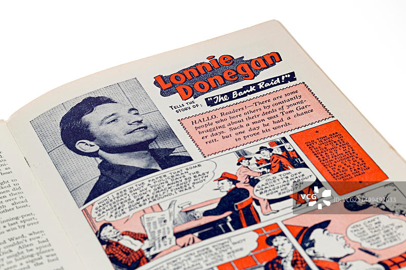1960年英国出版的儿童漫画书《朗尼·多尼根》图片素材