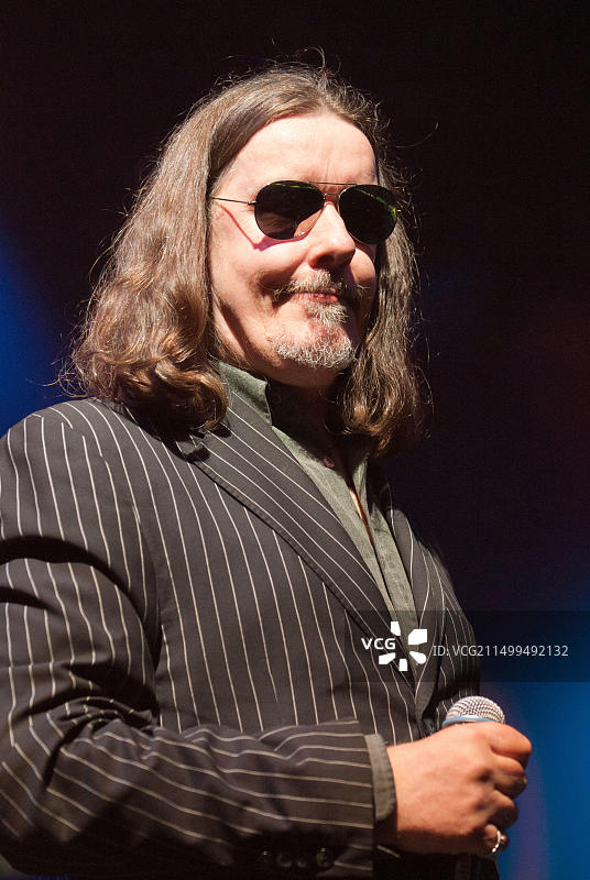 阿拉巴马3乐队的杰克·布莱克在英国查尔顿公园Womad音乐节上表演图片素材