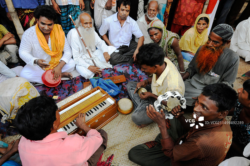 孟加拉国夏阿利神殿苏菲派信徒图片素材