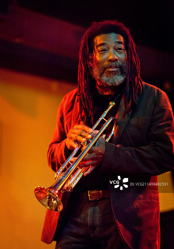 伊利诺伊州芝加哥饥饿大脑的 Wadada Leo Smith图片素材