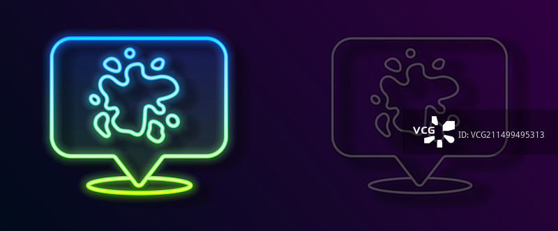 发光霓虹灯喷漆图标图片素材