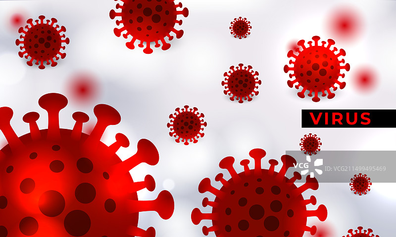 红白病毒细菌细胞banner图片素材