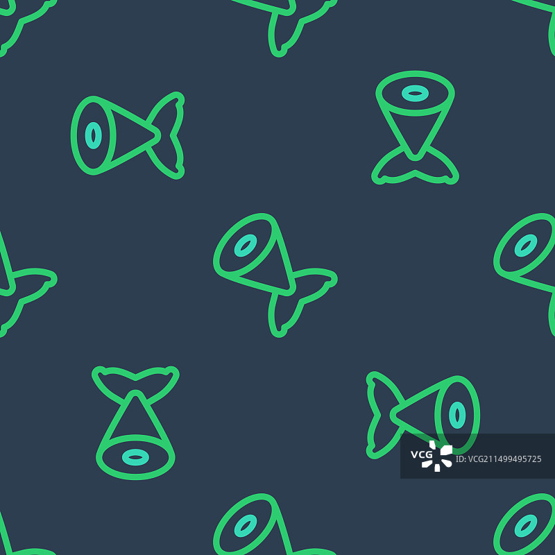 线条鱼尾图标无缝图案图片素材