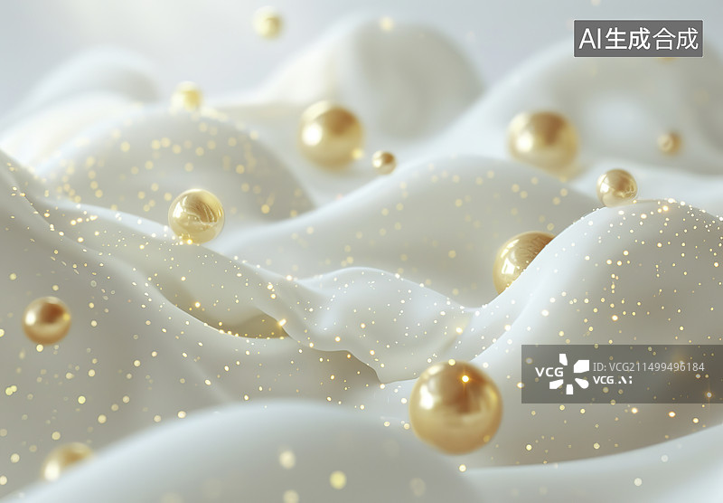 【AI数字艺术】白色背景下的圣诞饰品特写镜头图片素材