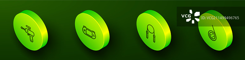 2.5D线条射线枪掌上游戏机图片素材