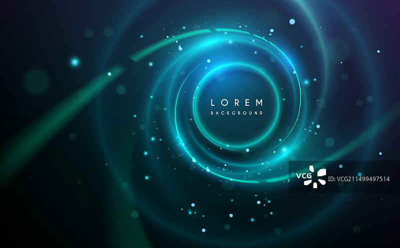 带火花的霓虹灯旋转效果图片素材