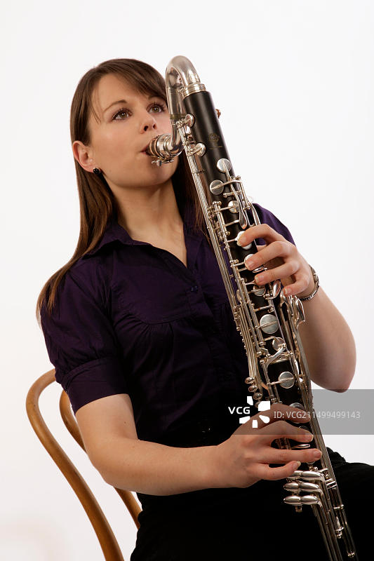 低音单簧管细节特写图片素材