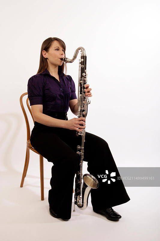 低音单簧管演奏者图片素材