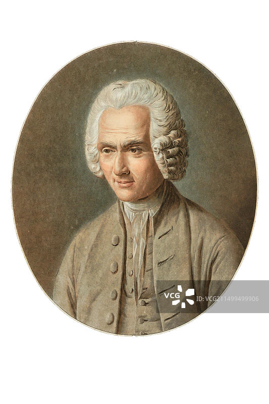 哲学家让·雅克·卢梭的肖像图片素材