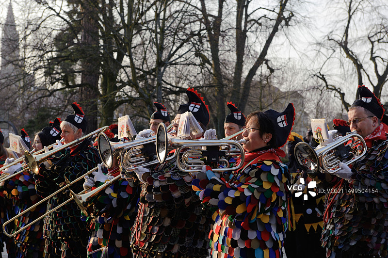 德国康斯坦茨施瓦本-阿勒曼狂欢节图片素材