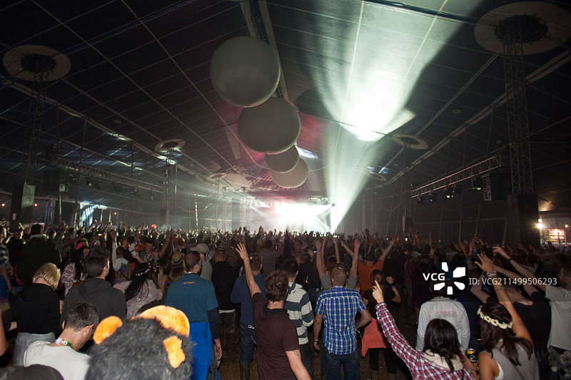 奶油田音乐节，英国柴郡达雷斯伯里图片素材