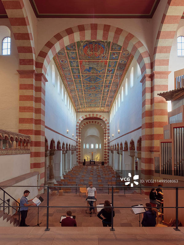 德国希尔德斯海姆圣米歇尔教堂长屋天花板壁画图片素材