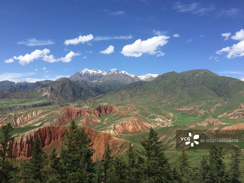 青海祁连卓尔山风景图片素材