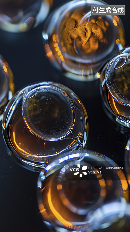 【AI数字艺术】3D渲染细胞细胞核图片素材