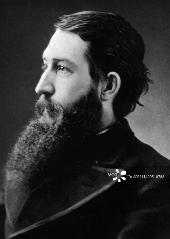 西德尼·克洛普顿·兰尼尔 (1842-1881)，美国音乐家、诗人和作家图片素材