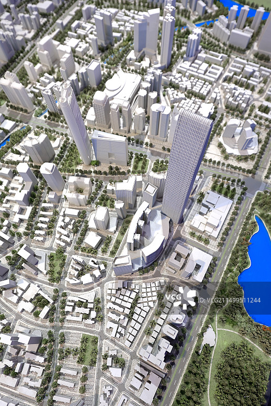 深圳市当代艺术与城市规划馆里的城市沙盘模型图片素材
