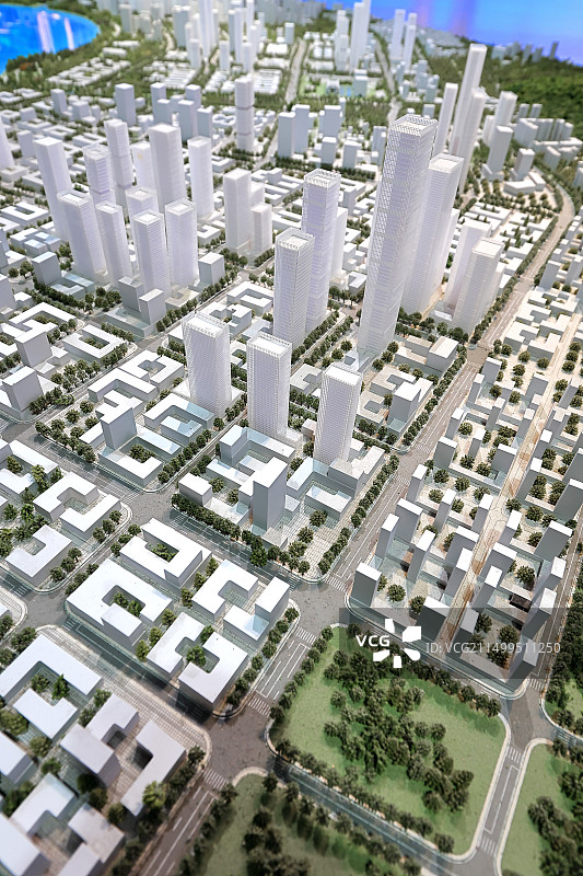 深圳市当代艺术与城市规划馆里的城市沙盘模型图片素材