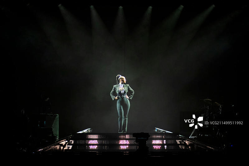 2022年6月27日，美国R&B歌手Alicia Keys在奥斯陆Spektrum举行现场音乐会图片素材