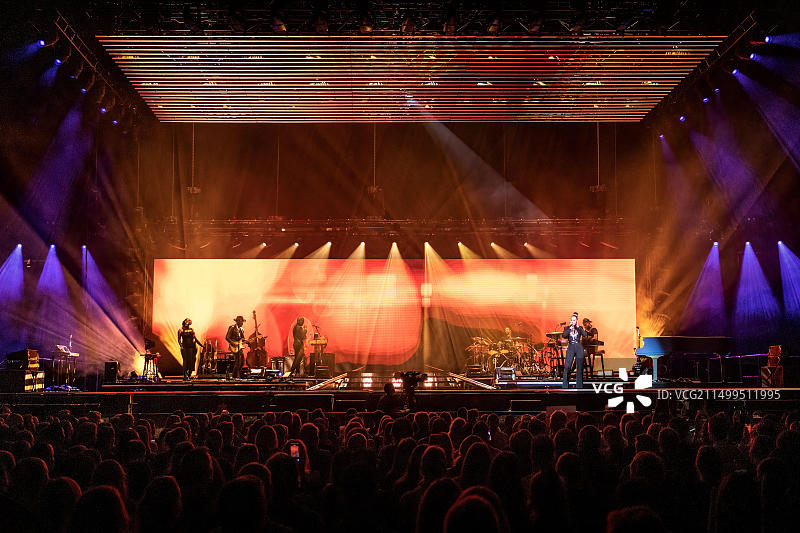 2022年6月27日，美国R&B歌手Alicia Keys在奥斯陆Spektrum举行现场音乐会图片素材