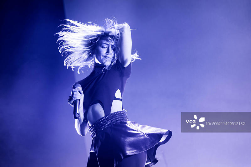 瑞典流行歌手Veronica Maggio奥斯陆演唱会图片素材