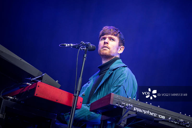 挪威奥斯陆音乐节：电子音乐制作人James Blake现场音乐会图片素材