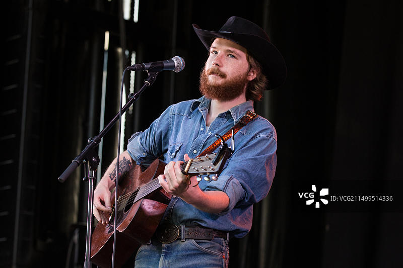 2017年挪威奥斯陆音乐节：美国歌手Colter Wall现场音乐会图片素材