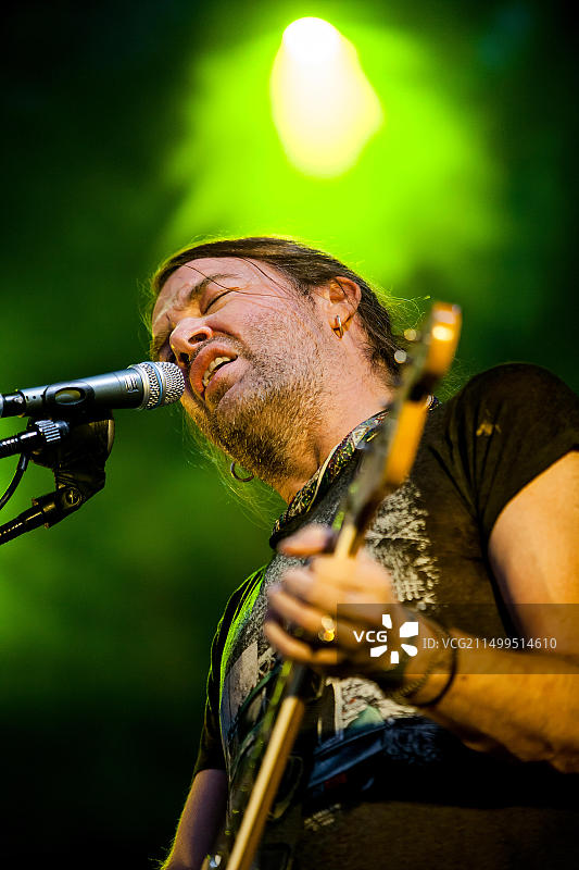 美国摇滚乐队The Dandy Warhols在挪威音乐节的现场音乐会图片素材