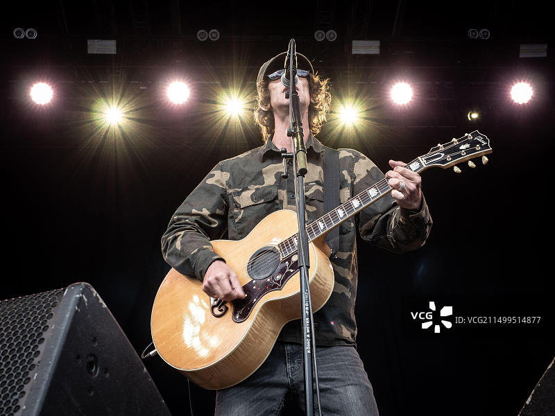 丹麦克韦恩德鲁普。2019年6月1日。英国歌手、词曲作者和音乐家理查德·阿什克罗夫特在丹麦 Heartland 音乐节 2019 期间举行现场音乐会。图片素材