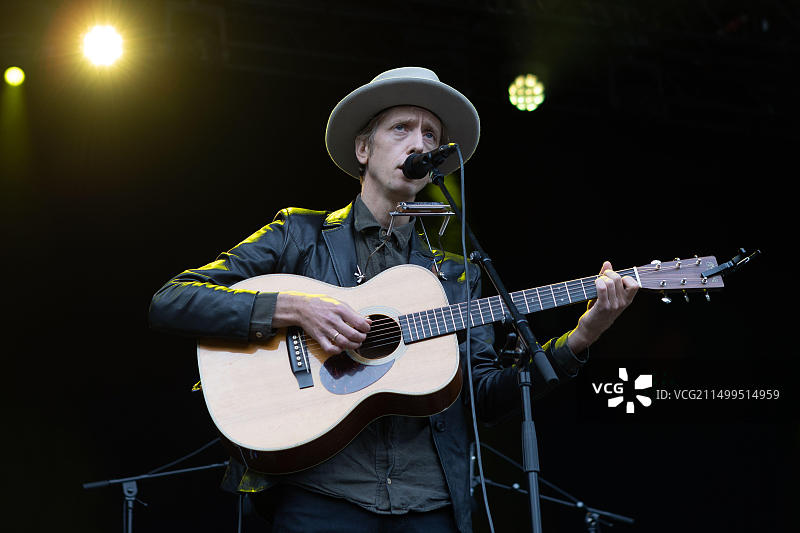 挪威唱作人Jonas Alaska Oyafestivalen演唱会图片素材