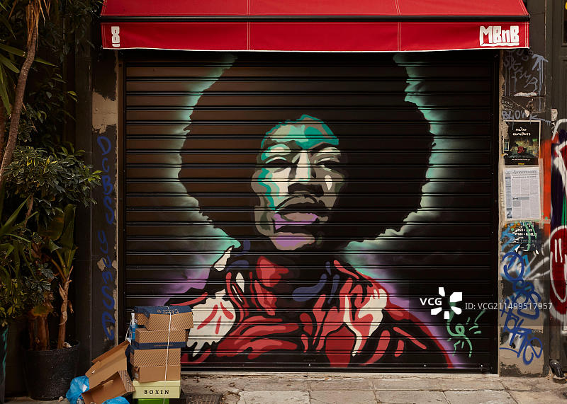 吉米·亨德里克斯涂鸦图片素材