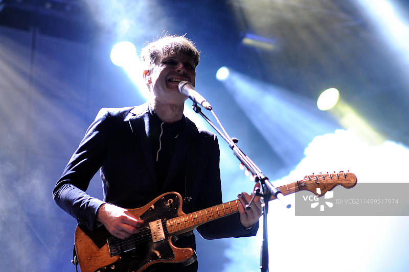 巴塞罗那：Franz Ferdinand乐队在圣米格尔春之声音乐节上举办演唱会图片素材