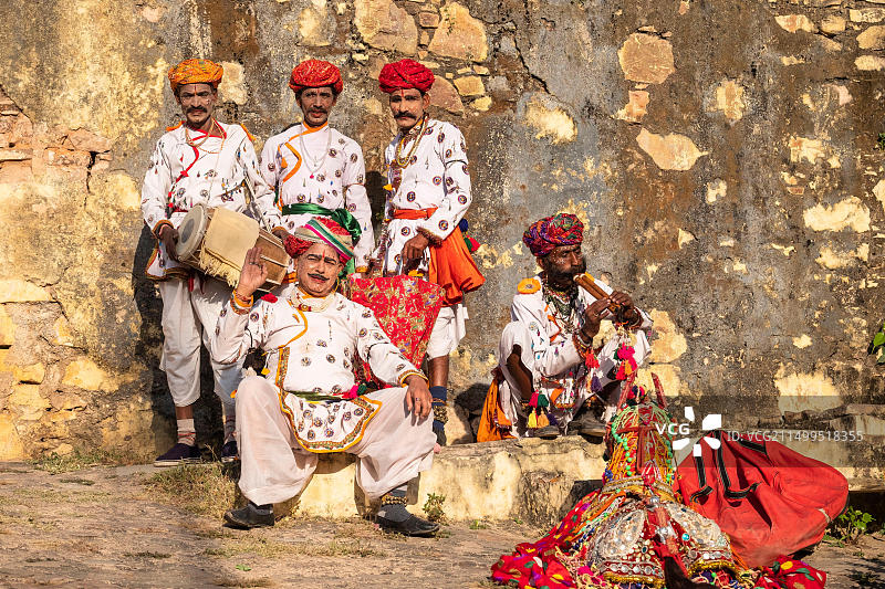 印度拉贾斯坦邦邦迪：每年11月举行的邦迪节图片素材