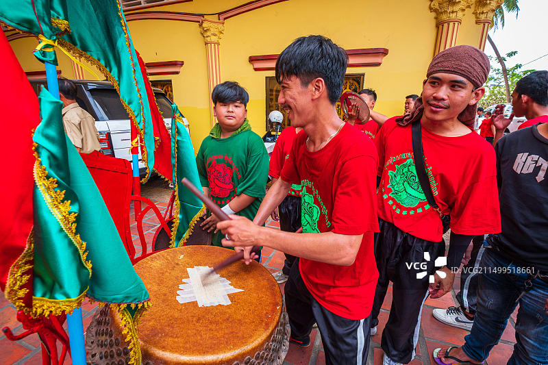 柬埔寨贡布省春节表演图片素材