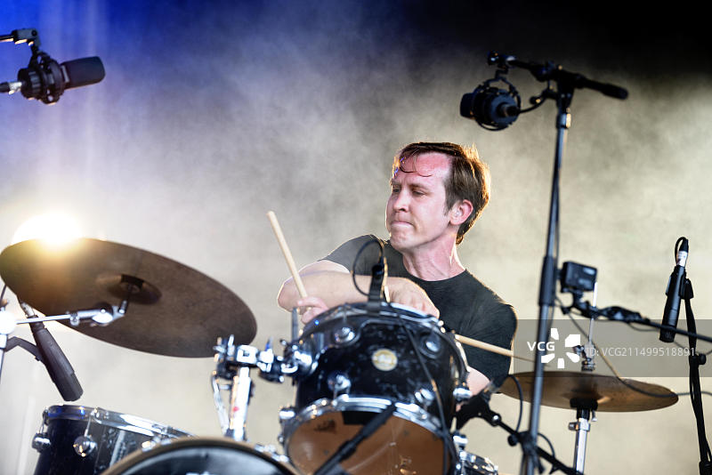 巴塞罗那声纳音乐节上的Machinedrum电子音乐制作人表演图片素材