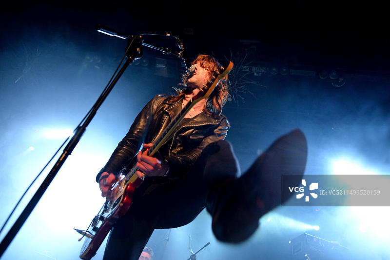 巴塞罗那：后朋克乐队“The Dash”歌手兼吉他手图片素材