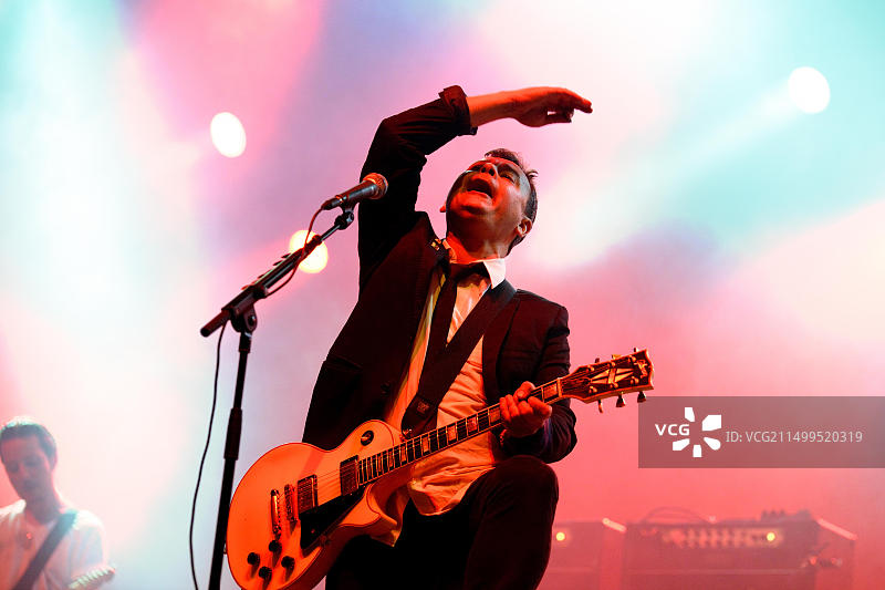 西班牙贝尼卡西姆 - 7月19日，狂躁街头传教士乐队在FIB音乐节上表演图片素材