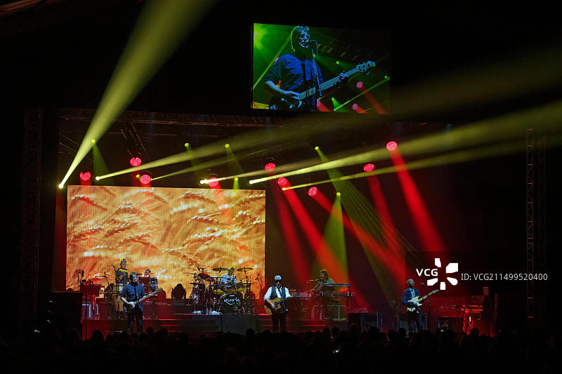 法国莫尔比昂洛里昂凯尔特音乐节：Runrig乐队苏格兰凯尔特摇滚音乐会图片素材