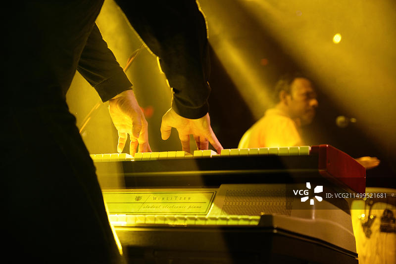 Antibalas乐队钢琴师在喜力Primavera Sound 2014音乐节上表演图片素材