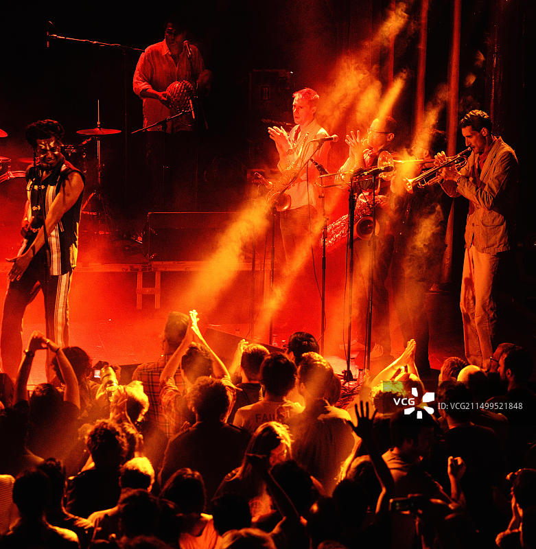 Antibalas乐队在喜力春之声音乐节上的演出，2014年5月27日，巴塞罗那图片素材