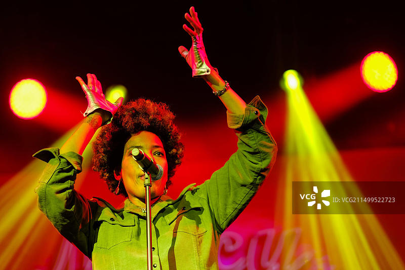 梅西·格雷在查尔顿公园WOMAD音乐节上表演图片素材