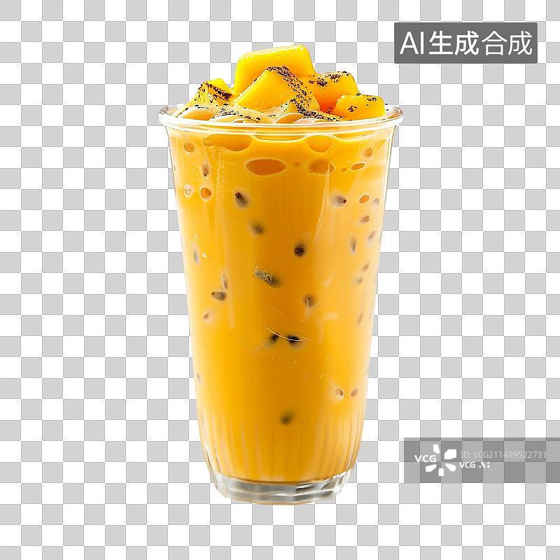 【AI数字艺术】百香果果汁饮料PNG设计元素图片素材