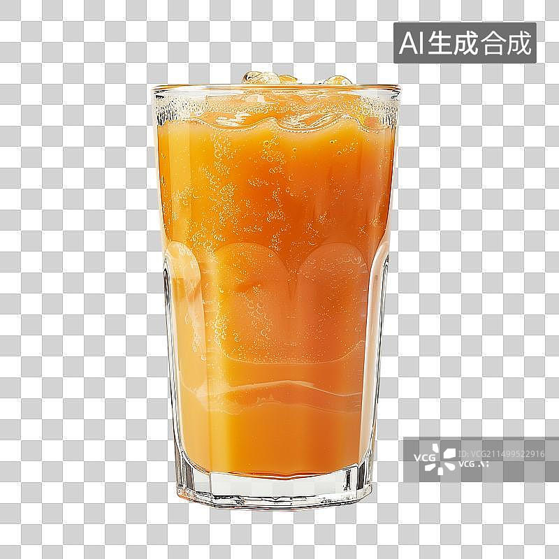 【AI数字艺术】橙色果汁PNG免抠元素图片素材