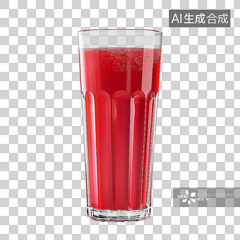 【AI数字艺术】红色果汁饮料PNG免抠元素图片素材