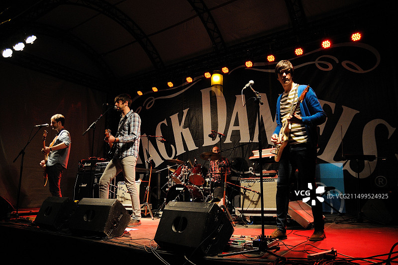 巴塞罗那杰克丹尼音乐节乐队表演图片素材
