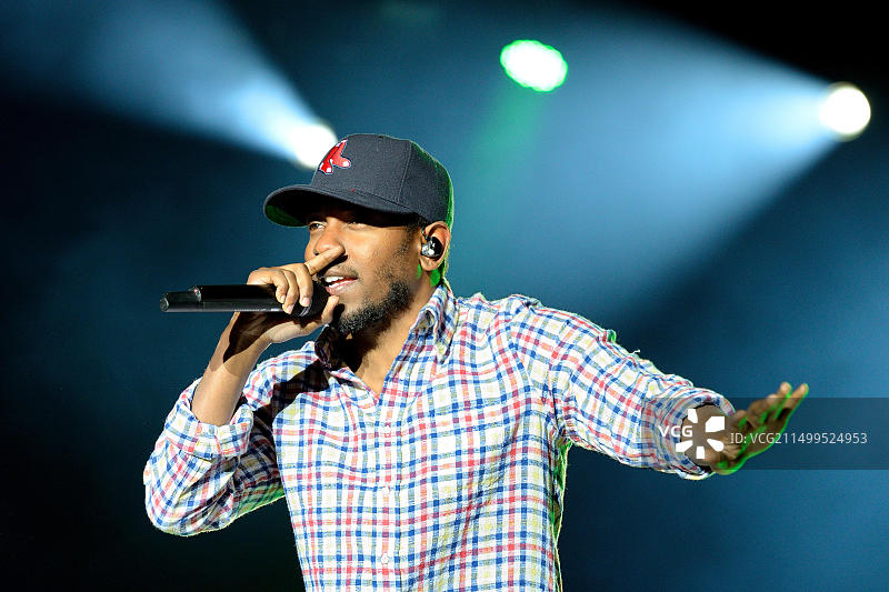 肯德里克·拉马尔在海尼根巴塞罗那Primavera音乐节演出图片素材