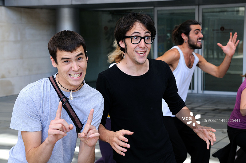 巴塞罗那街头的即兴喜剧演员图片素材