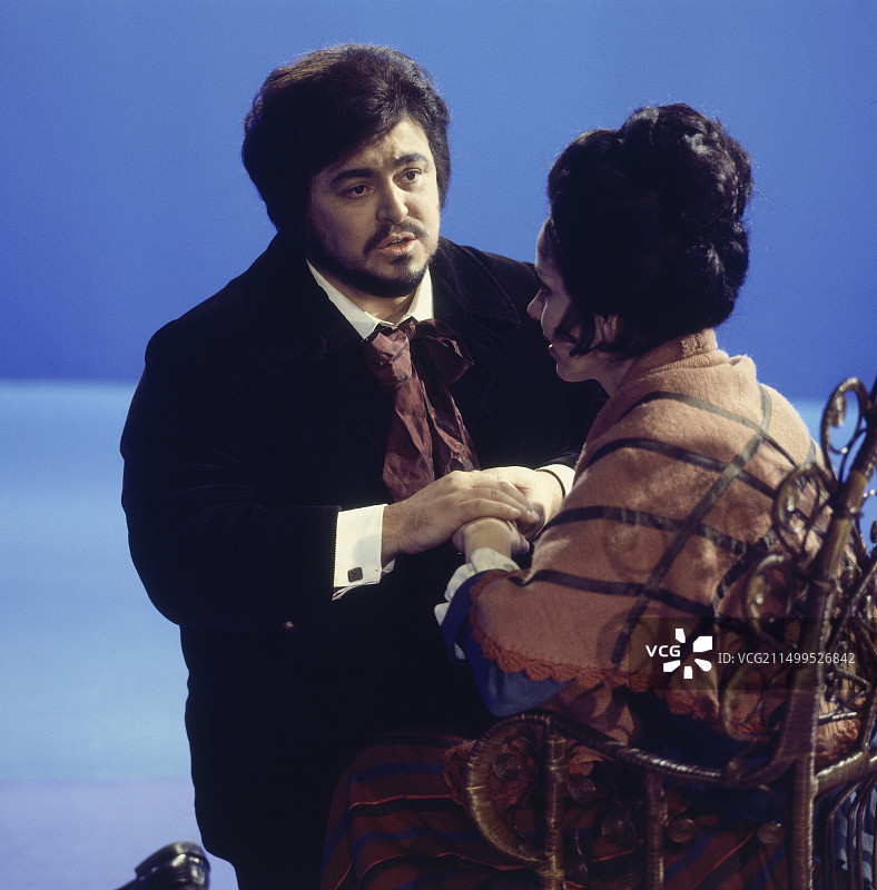 卢西亚诺·帕瓦罗蒂，意大利音乐家/艺术家，歌唱家（男高音），1974年图片素材