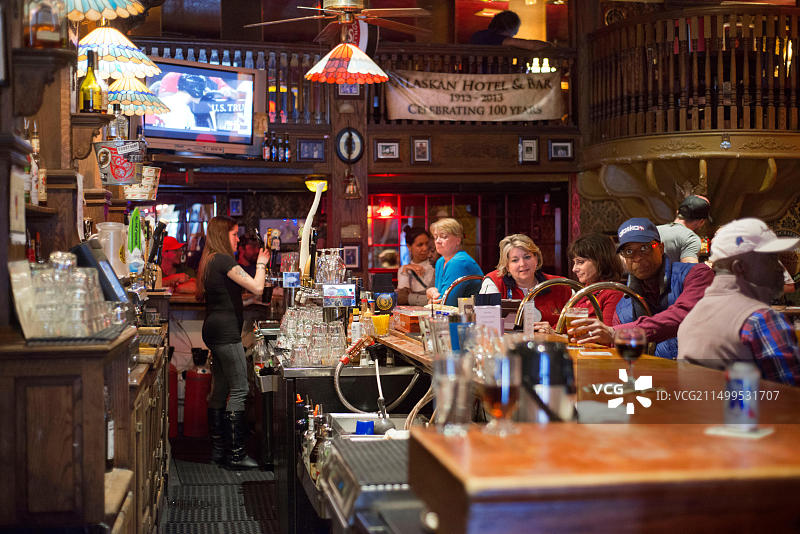 阿拉斯加酒店和酒吧：阿拉斯加东南部保存最完好且历史最悠久的运营酒店图片素材